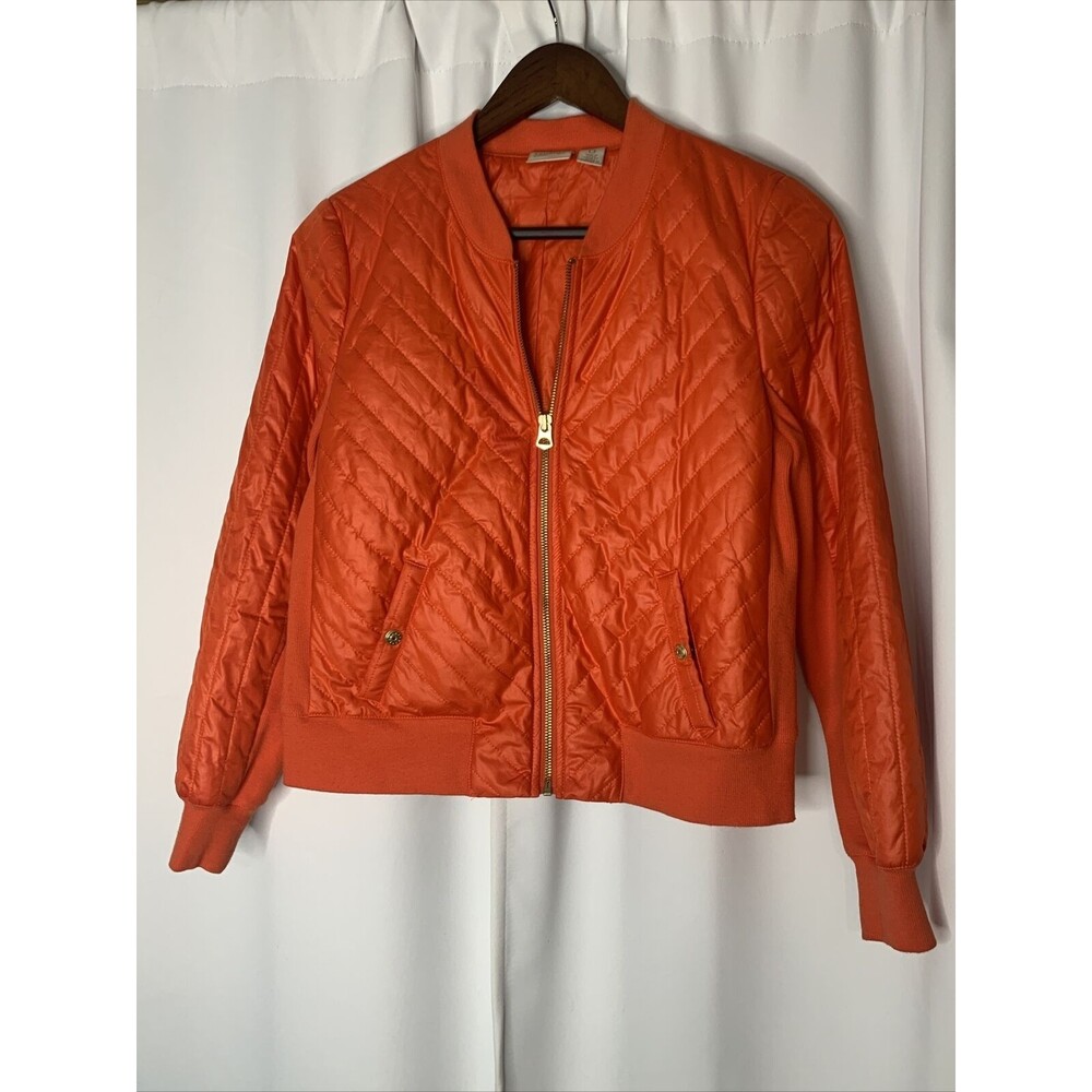 Chico's Zenergy Orange Quilted Puffed Jacket 0 S 4